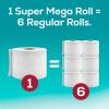 imageAngel Soft Toilet Paper 6 Super Mega Rolls  36 Regular Rolls Pack of 2