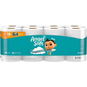 imageAngel Soft Toilet Paper 4 Mega Rolls  16 Regular Rolls Soft and Strong Toilet Tissue320 sheet Pack of 16